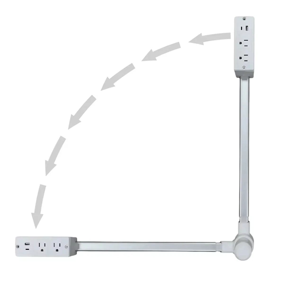 Electrical Outlet Extender Features USB-A USB-C and 2 Ac Outlets Access Hard-To-Reach Outlets for Office Home US Plug